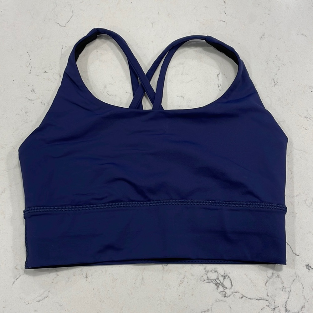 Lululemon women’s sports bra. Size 4. Color: navy. Worn once.